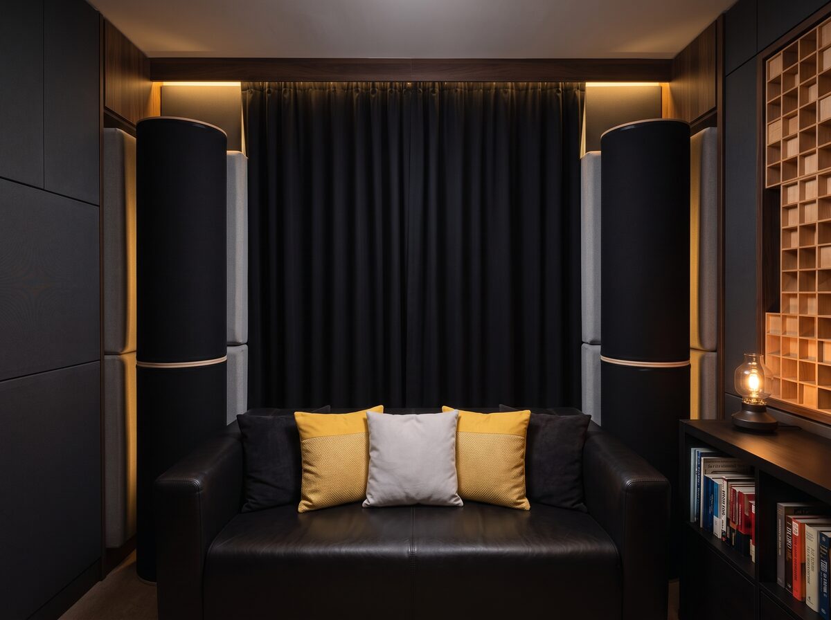 Akustisch behandelter Studio-Raum von Mastering Best Audio
